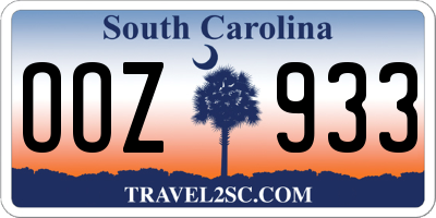 SC license plate OOZ933