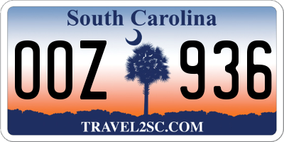 SC license plate OOZ936