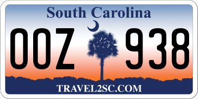 SC license plate OOZ938