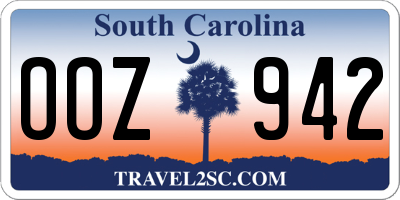 SC license plate OOZ942