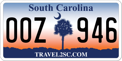 SC license plate OOZ946