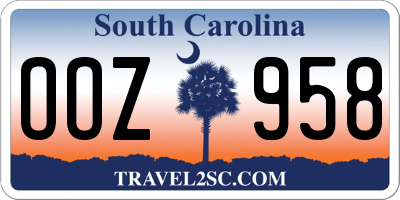SC license plate OOZ958