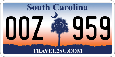 SC license plate OOZ959