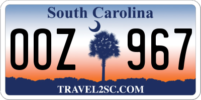 SC license plate OOZ967
