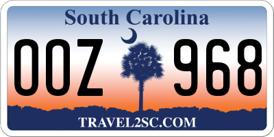 SC license plate OOZ968