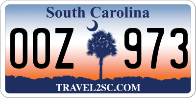 SC license plate OOZ973
