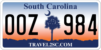 SC license plate OOZ984