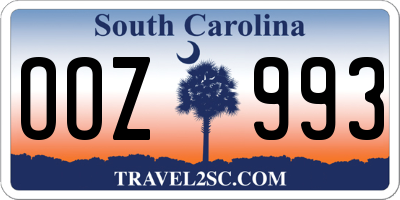 SC license plate OOZ993