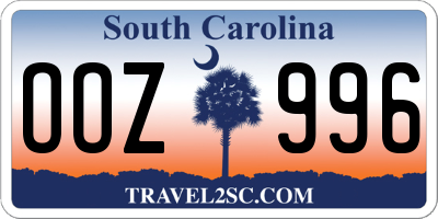 SC license plate OOZ996