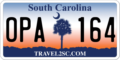 SC license plate OPA164