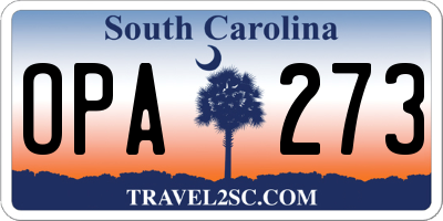 SC license plate OPA273