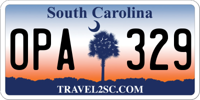 SC license plate OPA329