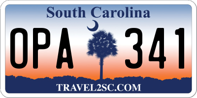 SC license plate OPA341