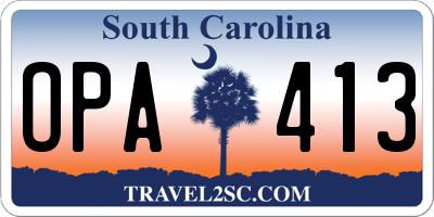 SC license plate OPA413