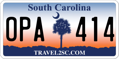 SC license plate OPA414