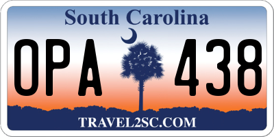 SC license plate OPA438