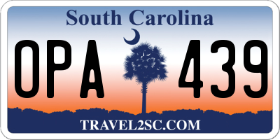 SC license plate OPA439
