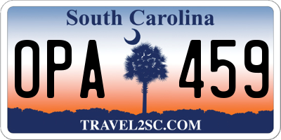 SC license plate OPA459
