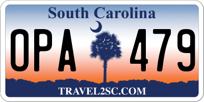 SC license plate OPA479