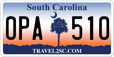 SC license plate OPA510