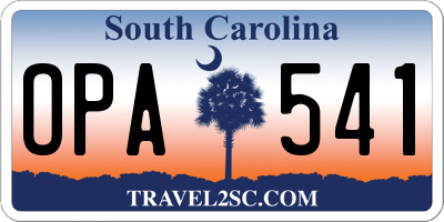SC license plate OPA541