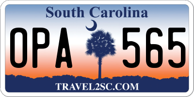 SC license plate OPA565