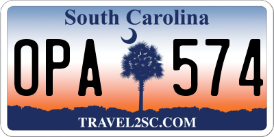 SC license plate OPA574