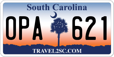 SC license plate OPA621