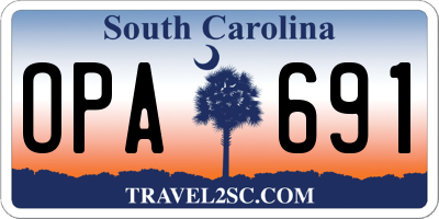 SC license plate OPA691