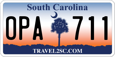 SC license plate OPA711