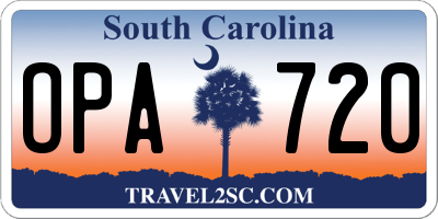 SC license plate OPA720
