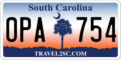 SC license plate OPA754