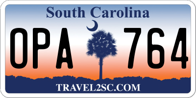 SC license plate OPA764