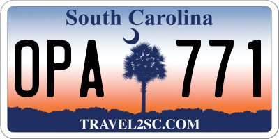 SC license plate OPA771