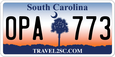 SC license plate OPA773