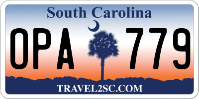 SC license plate OPA779