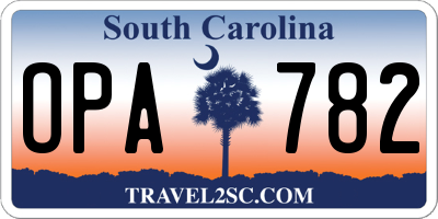 SC license plate OPA782