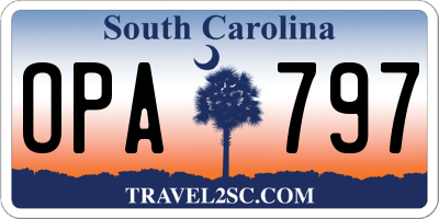 SC license plate OPA797