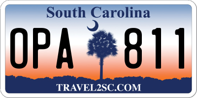 SC license plate OPA811