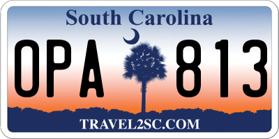 SC license plate OPA813