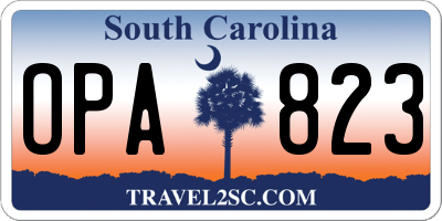 SC license plate OPA823