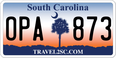 SC license plate OPA873