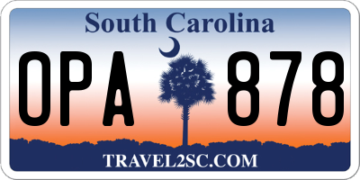SC license plate OPA878
