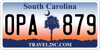SC license plate OPA879