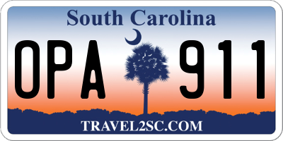 SC license plate OPA911