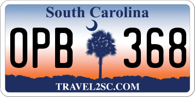 SC license plate OPB368