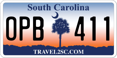 SC license plate OPB411