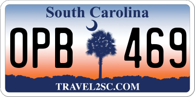 SC license plate OPB469