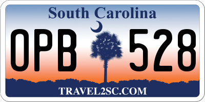 SC license plate OPB528
