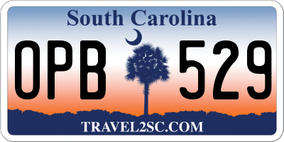 SC license plate OPB529